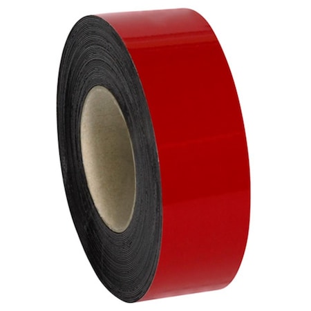Officespace 2 in. x 50 ft. Red Warehouse Labels - Magnetic Rolls OF2821284